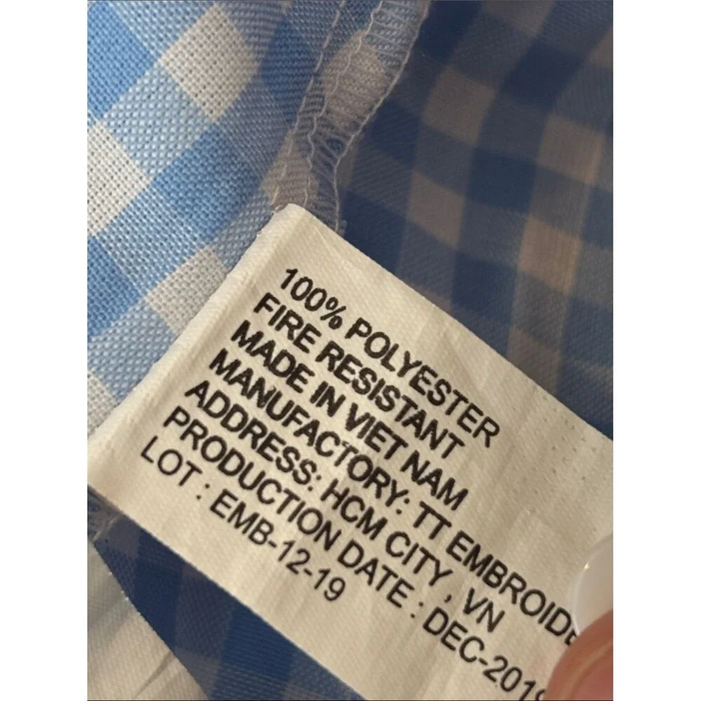 Sweet Dreams Light Blue and White Gingham nightgown size 10